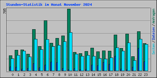 Stunden-Statistik im Monat November 2024