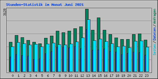 Stunden-Statistik im Monat Juni 2021