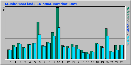Stunden-Statistik im Monat November 2024